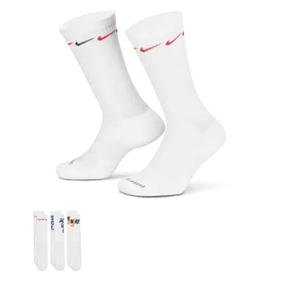 

Носки Nike Everyday Plus Cushioned Crew (3 шт), разноцветный