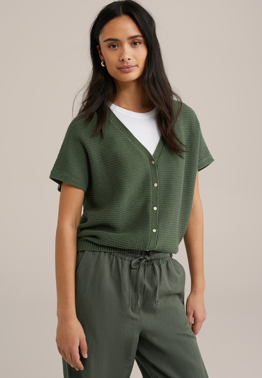 

Кардиган WE Fashion, зеленый