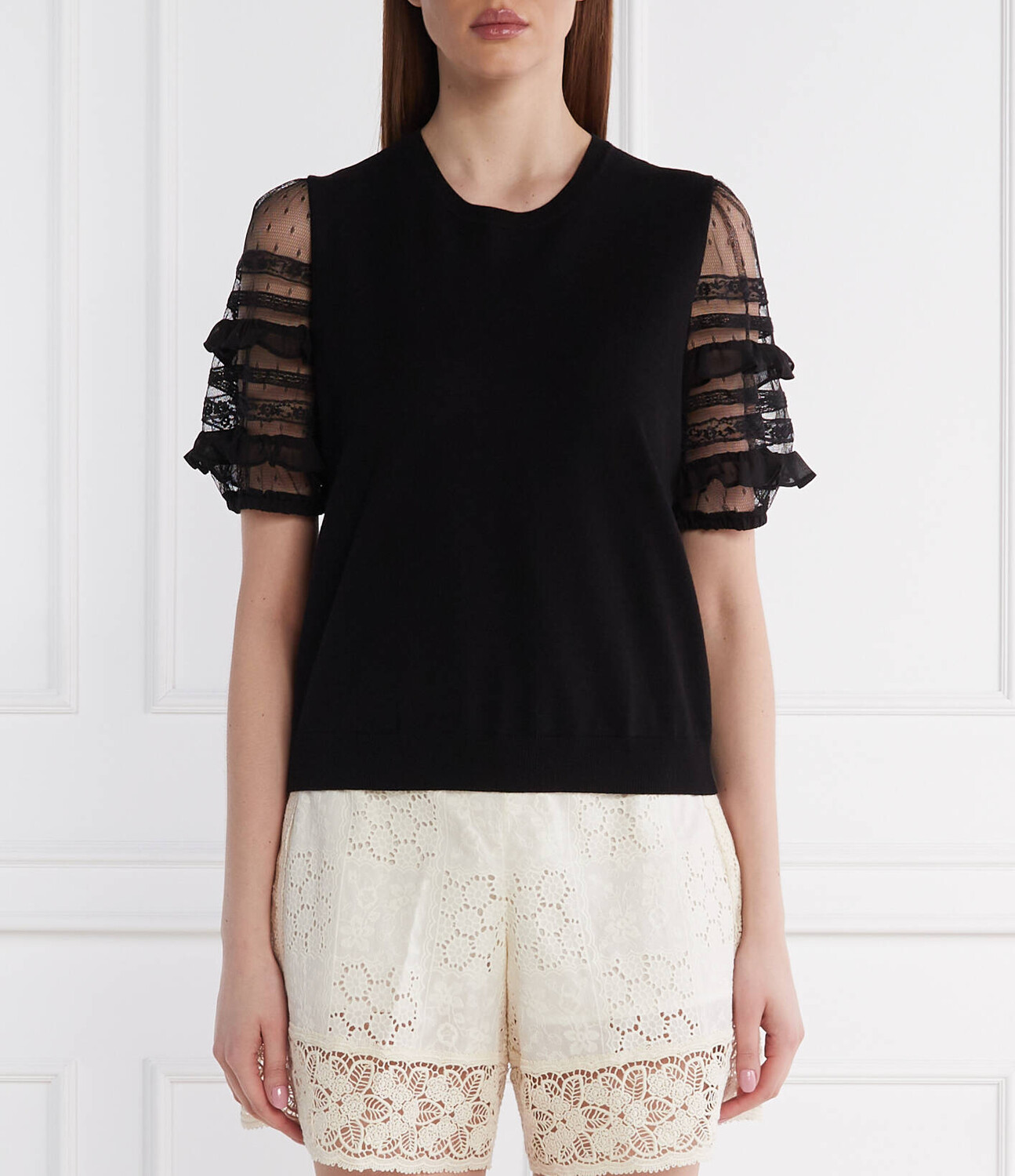 

Блуза TWINSET Regular Fit, черный