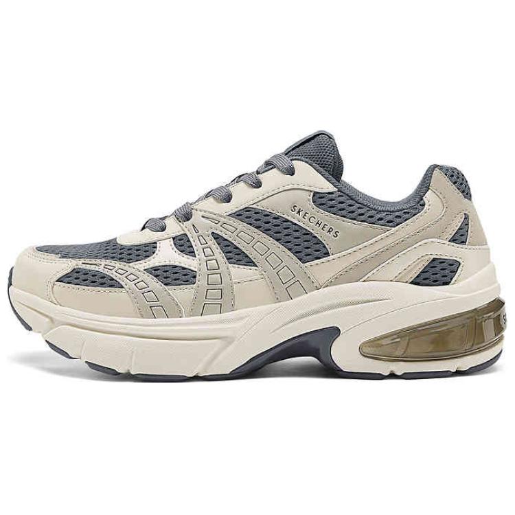 Мужские низкие кроссовки для бега бежево-серые Skechers — фото 2