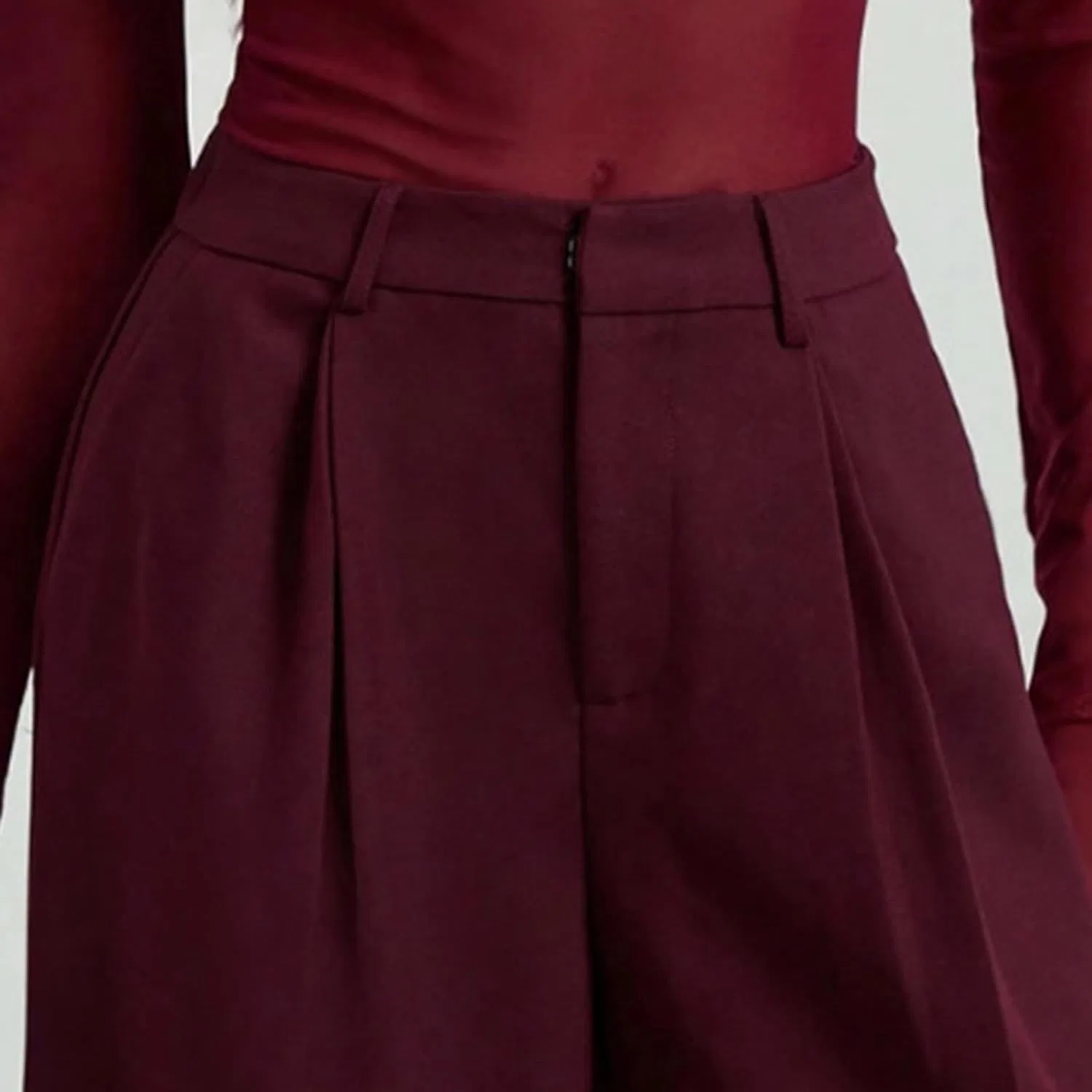 Блузка из кружева Ribbon Shirt, винно-красный — фото 4