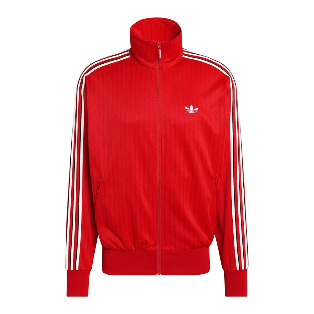 Толстовка adidas Originals Firebird Loose Pinstripes на молнии, красный — фото 3