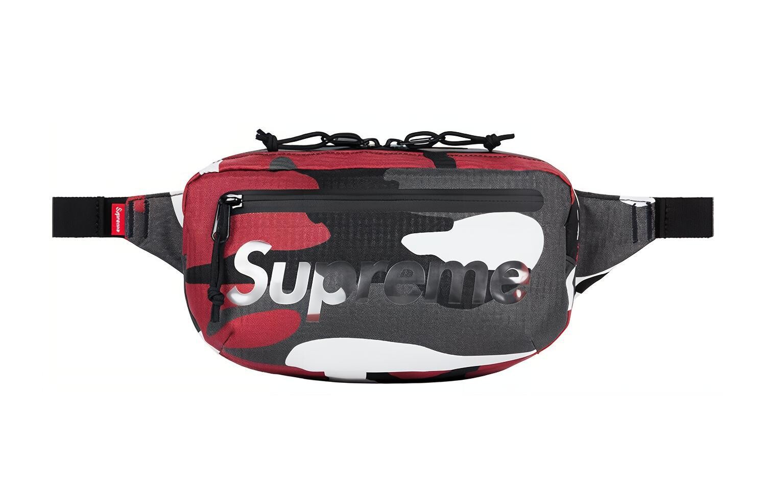 

Поясная сумка Supreme унисекс, черный/красный