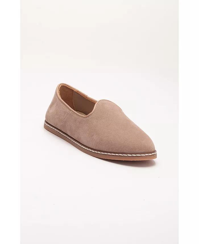 Туфли Istanbul Suede Leather Slip On Flats (женские) Epilogue Shoes, загар/бежевый