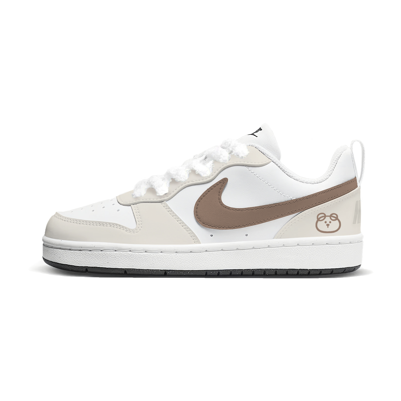 

Nike Court Borough Sweet Chestnut Pastry Abrasion Resistant Low top Kids' Skateboarding Shoes Beige Brown Teenagers