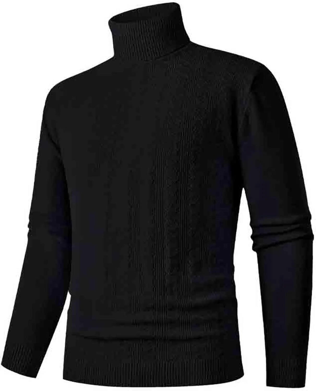 Мужской повседневный свитер-водолазка Slim Fit, легкий, с длинными рукавами — фото 3