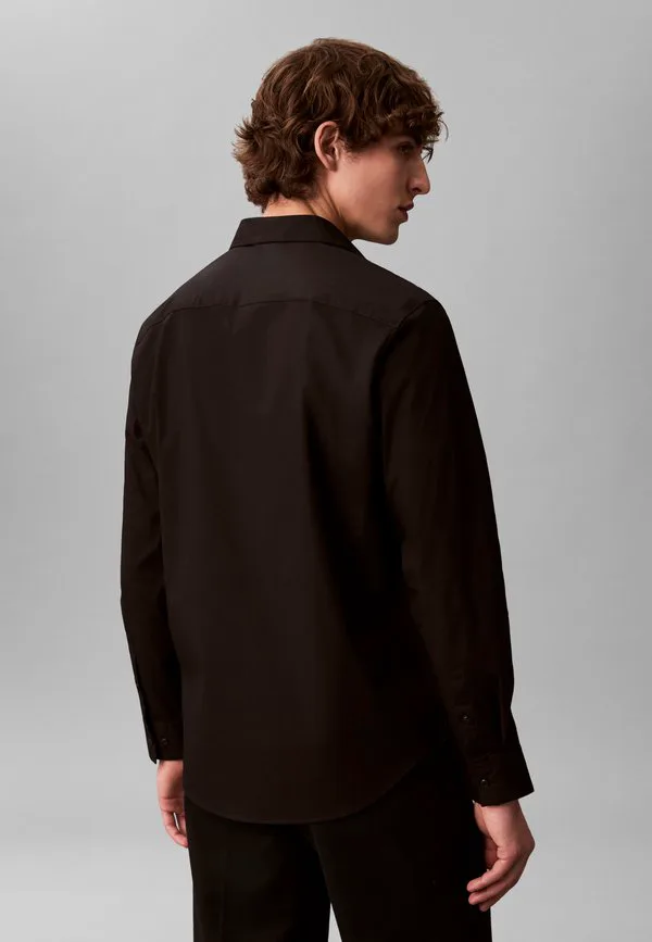 Классическая рубашка из цельного куска ткани Calvin Klein, Black — фото 3