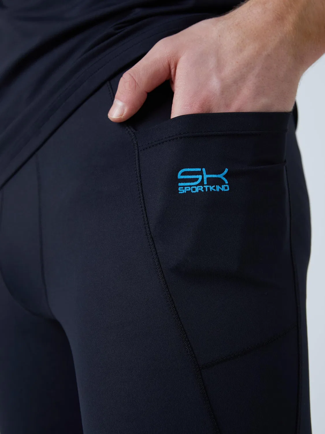 Тайтсы скинни 'Short Tights mit Taschen' Sportkind, Black — фото 4
