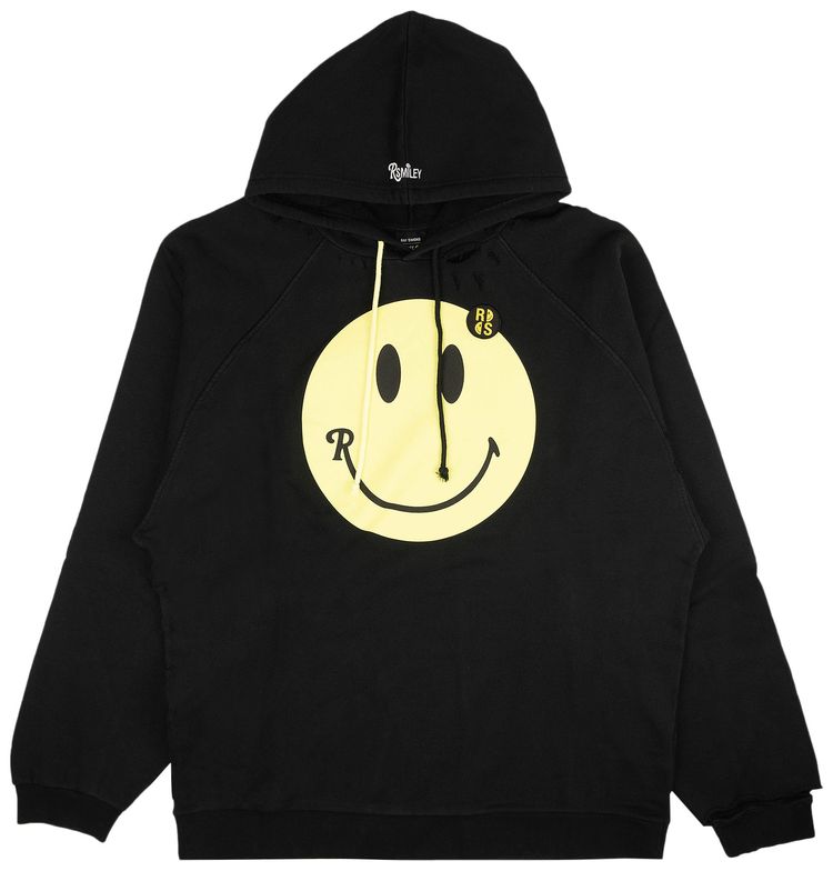 

Худи Raf Simons Smiley 50 Anniversary Oversize Graphic Hoodie 'Black', черный