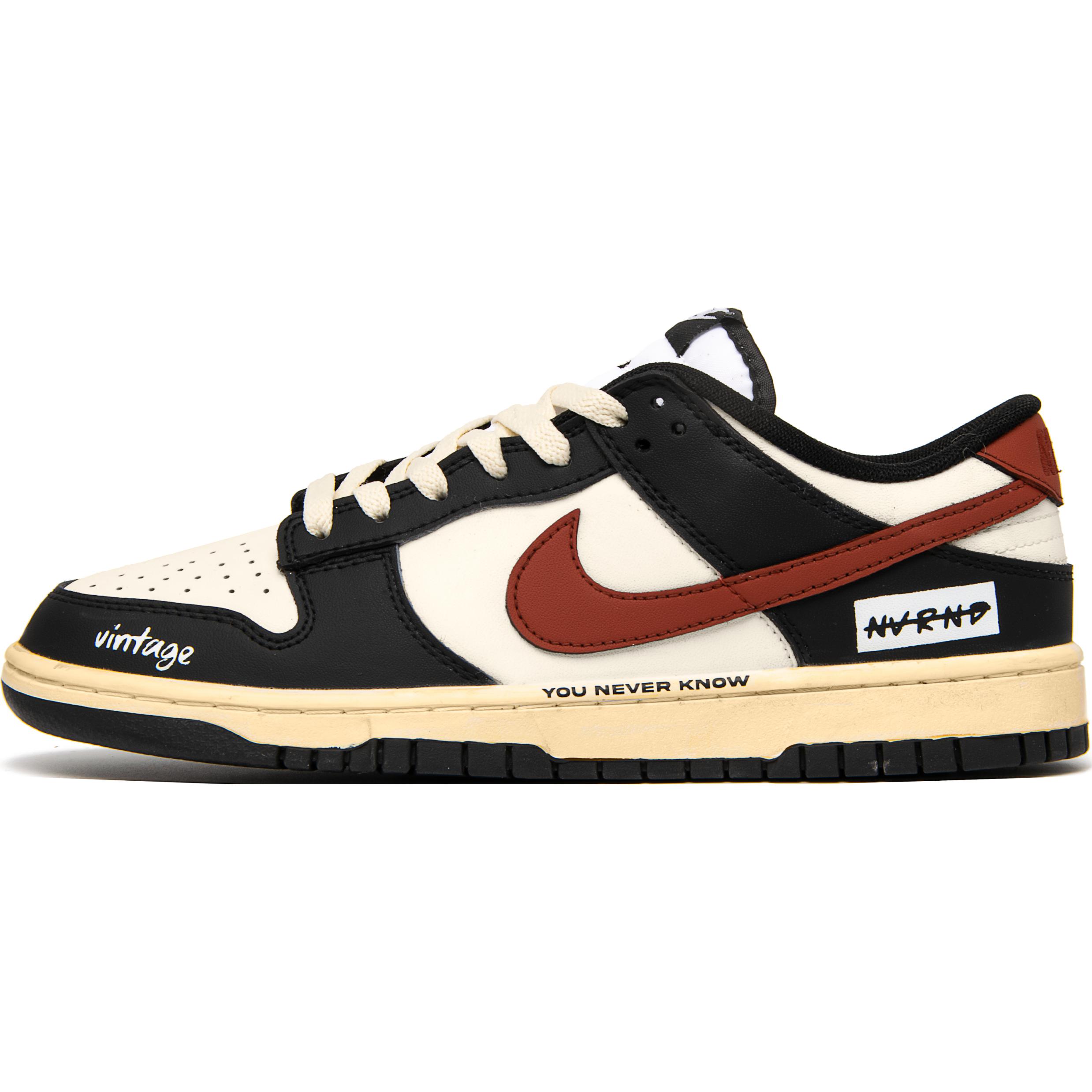 

Nike Детские нескользящие низкие кроссовки для скейтбординга Dunk Slip, черные, для подростков