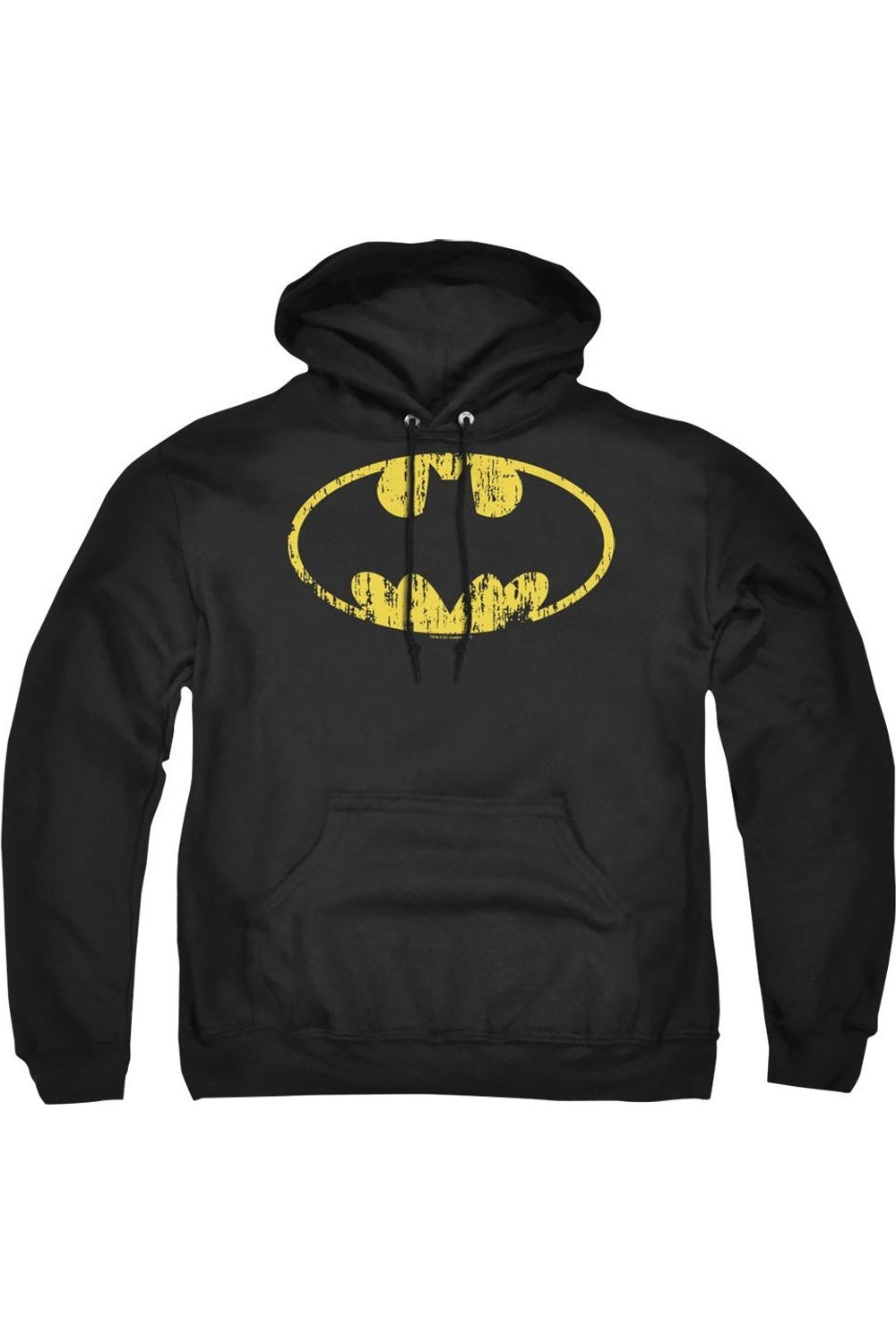 

Толстовка с капюшоном Batman Classic Logo для взрослых с эффектом потертости Gildan, черный