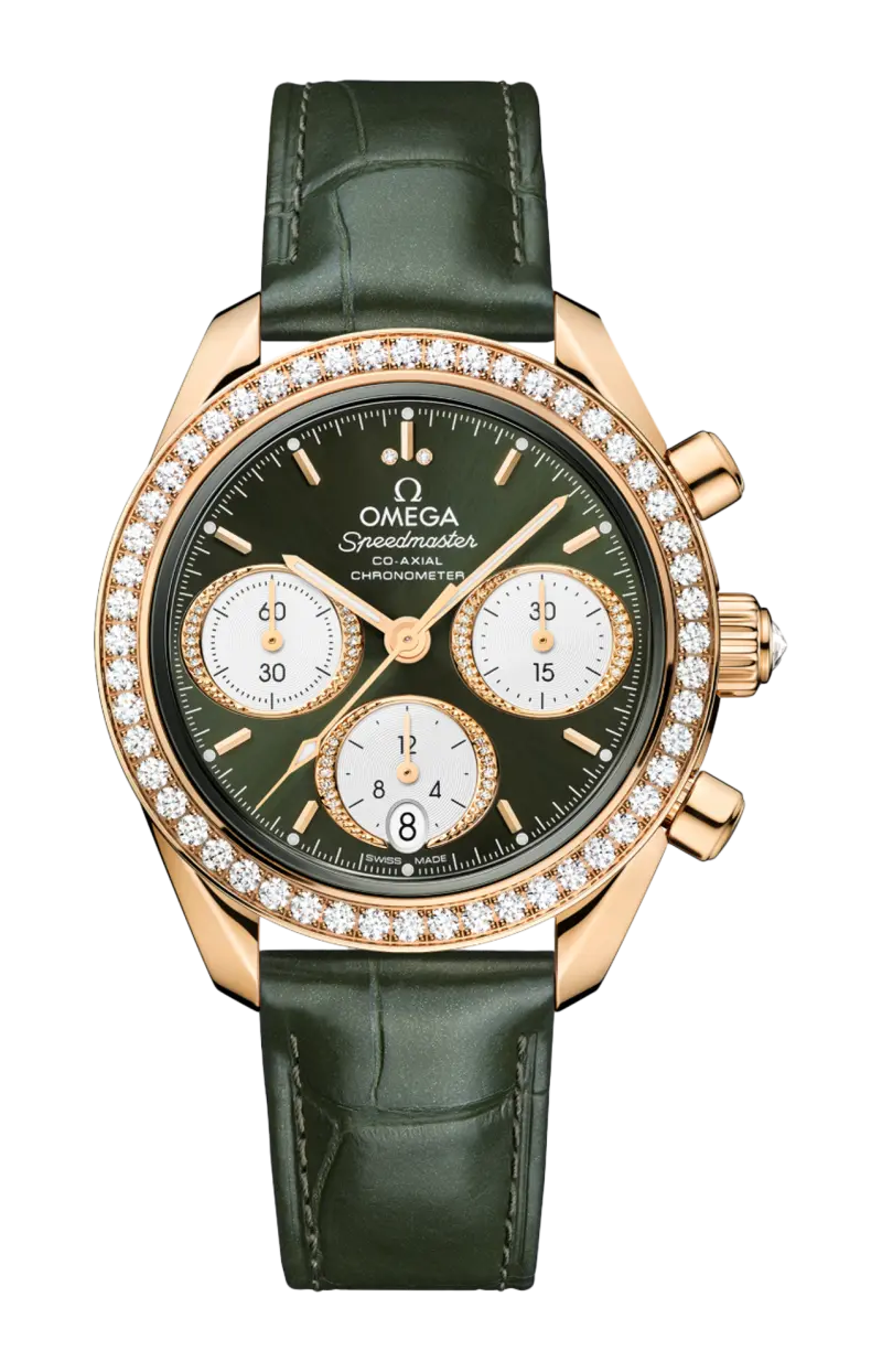 

Спидмастер 38 мм, золото moonshine на аллигаторе - 324.58.38.50.60.001 OMEGA