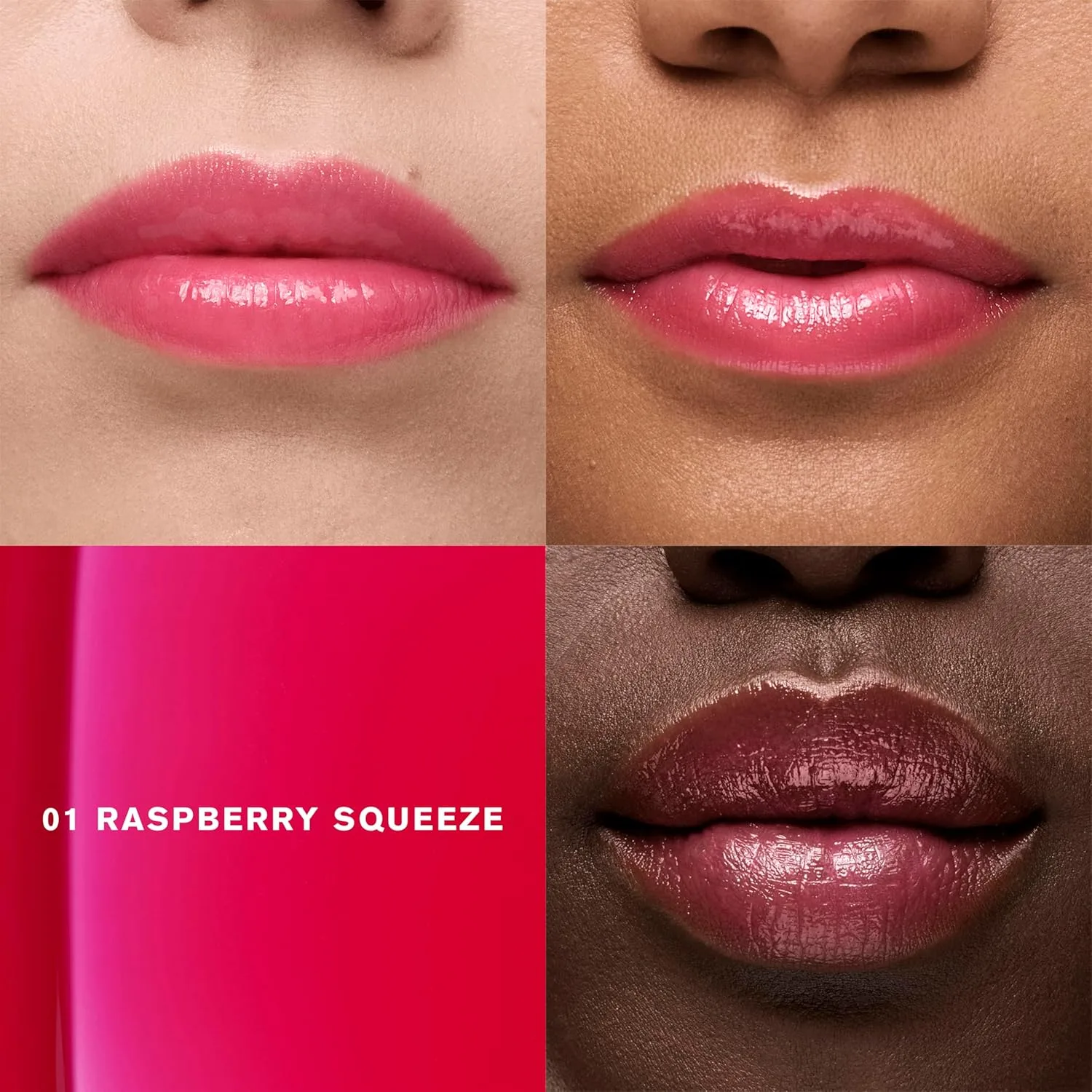 Масло для губ Estée Lauder Glossy Pout | Увлажняет и придает объем, с легким оттенком | Содержит гиалуроновую кислоту и витамин Е, 01 Raspberry Squeeze - Vivid Raspberry — фото 2