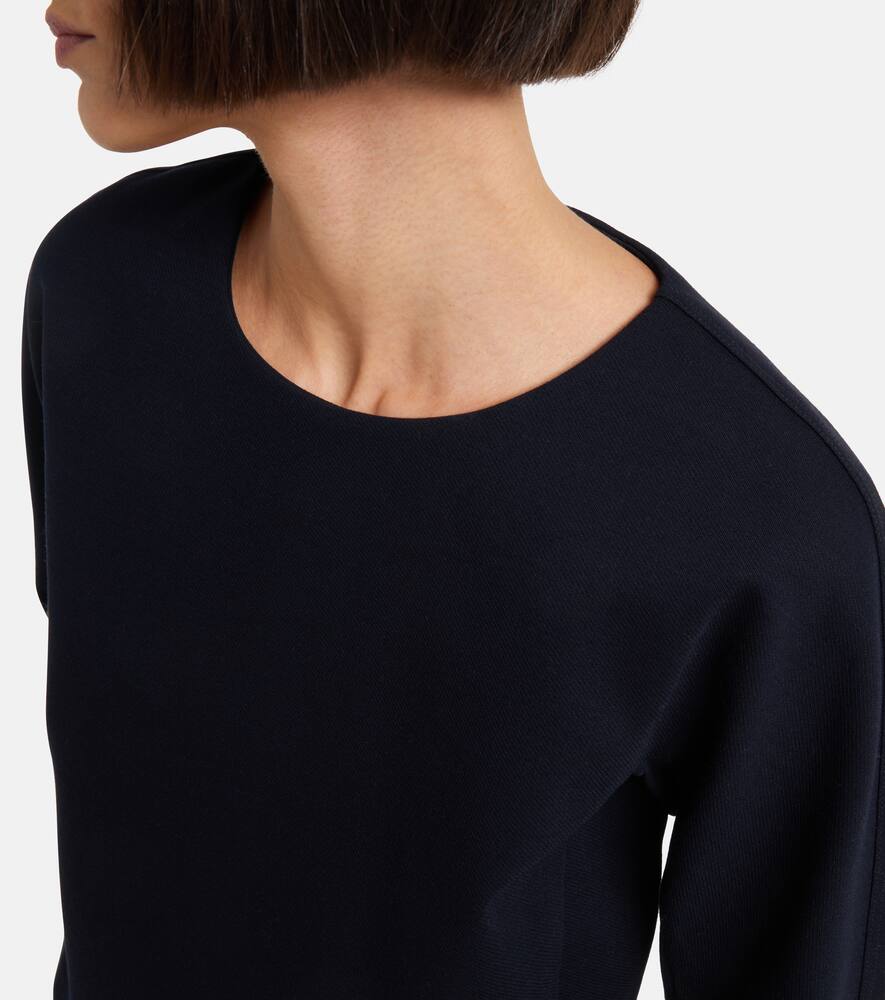 Топ из смесовой шерсти и хлопка Girello Max Mara, Blue Navy — фото 4