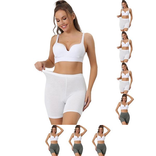 

8 пар женских трусов-шорт с полным покрытием Inspire Chic, White Dark Gray