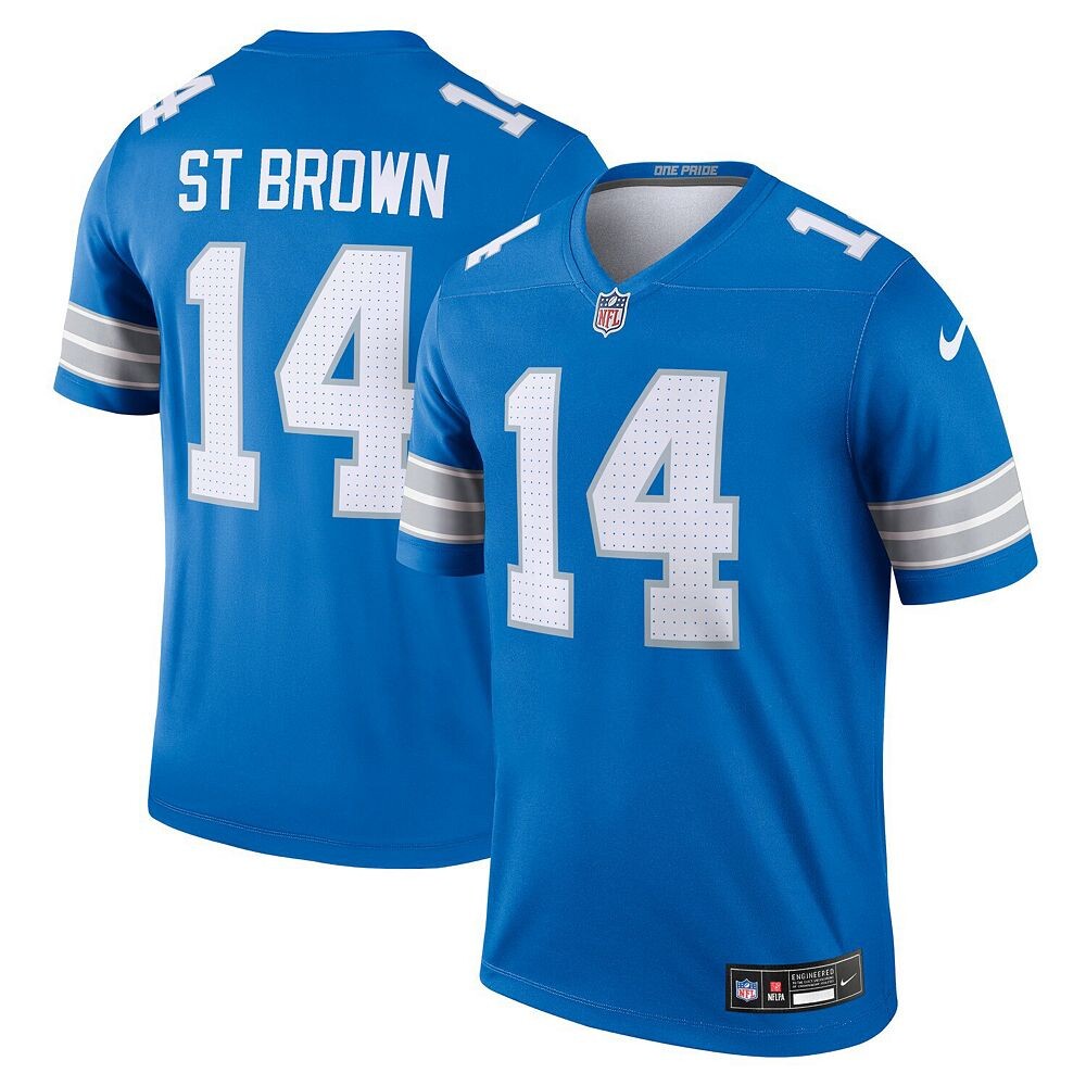Мужская джерси Nike Amon-Ra St. коричнево-синяя Detroit Lions Legend, цвет Lns Blue — фото 2