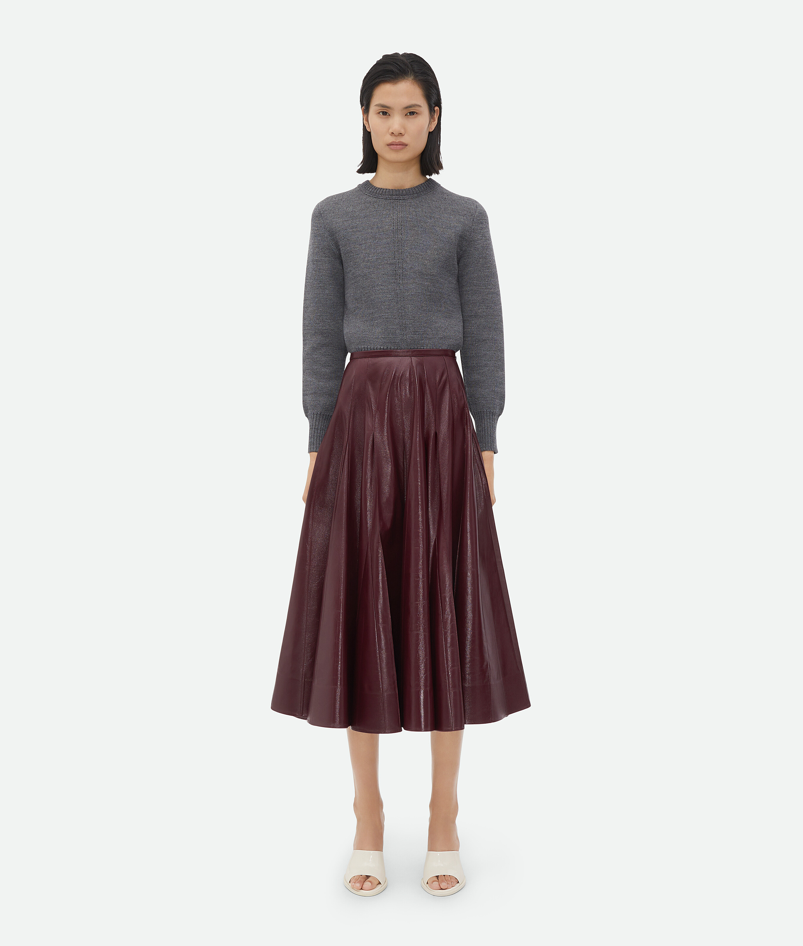 

Юбка из блестящей кожи Bottega Veneta