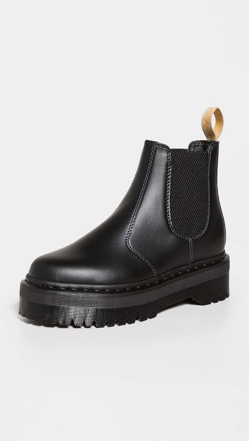 Ботинки Botinki Dr. Martens Vegan 2976 Quad Black Felix Rub Off, мужские черные ботинки — фото 4