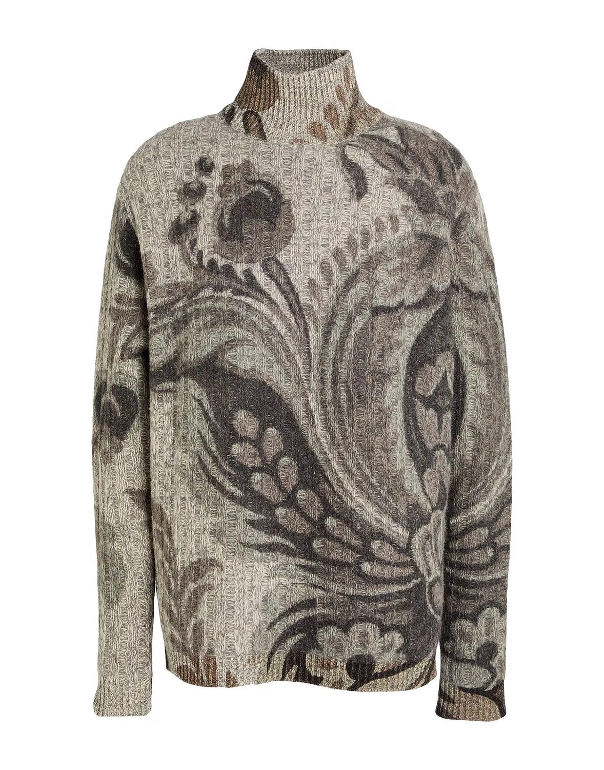 Свитер с высоким воротом из шерсти ETRO Taupe