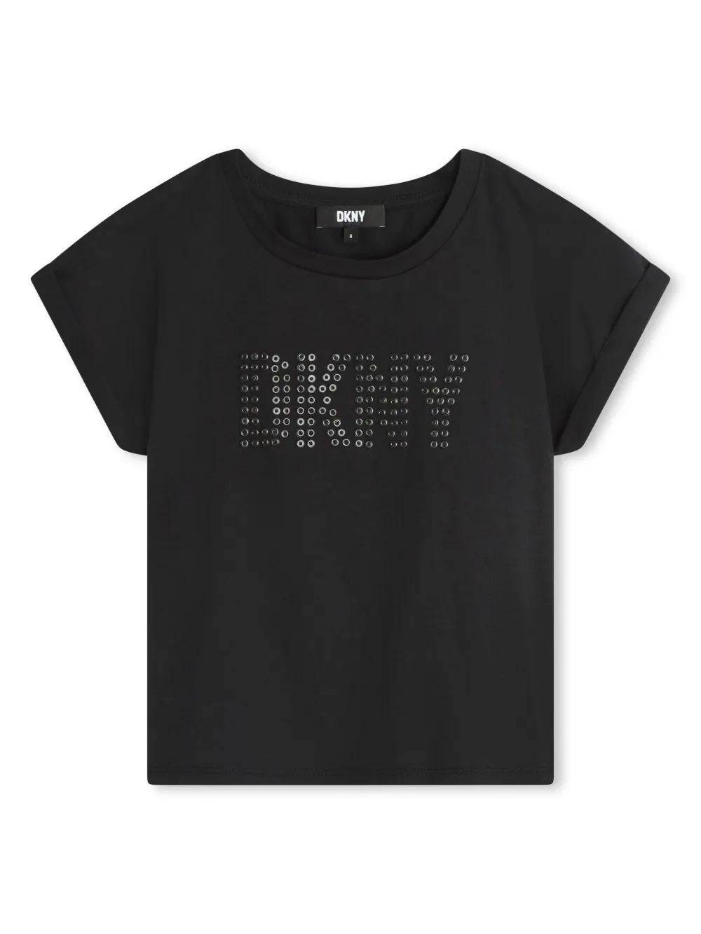 

Футболка из органического хлопка с логотипом Dkny Kids, черный
