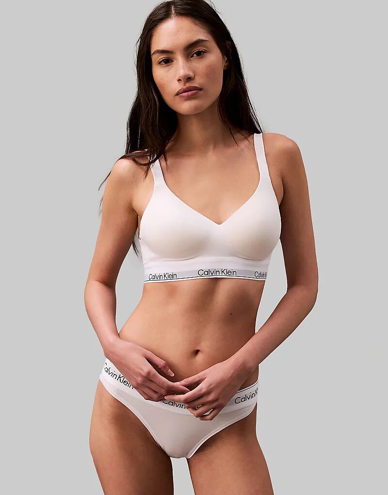 

Бюстгальтер Lift Bralette - современный хлопок белого цвета Calvin Klein