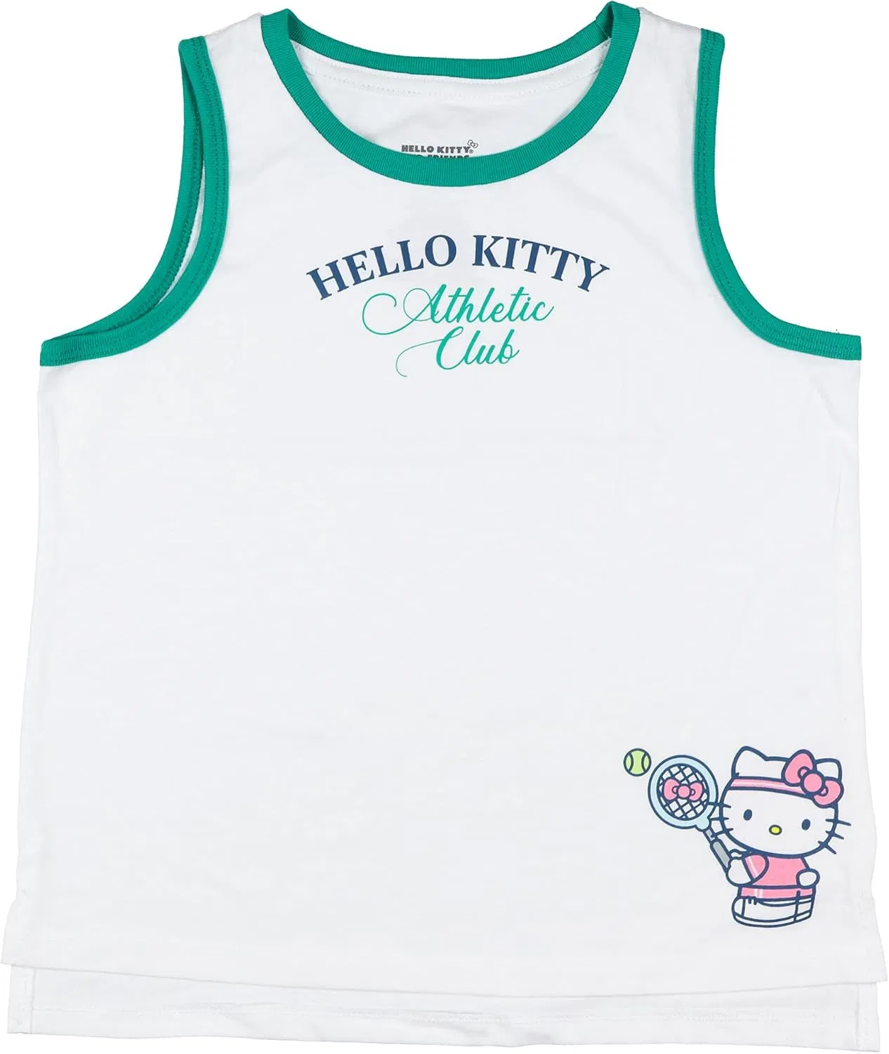 Детский танк топ Hello Kitty в теннисном стиле, Seven Times Six, белый