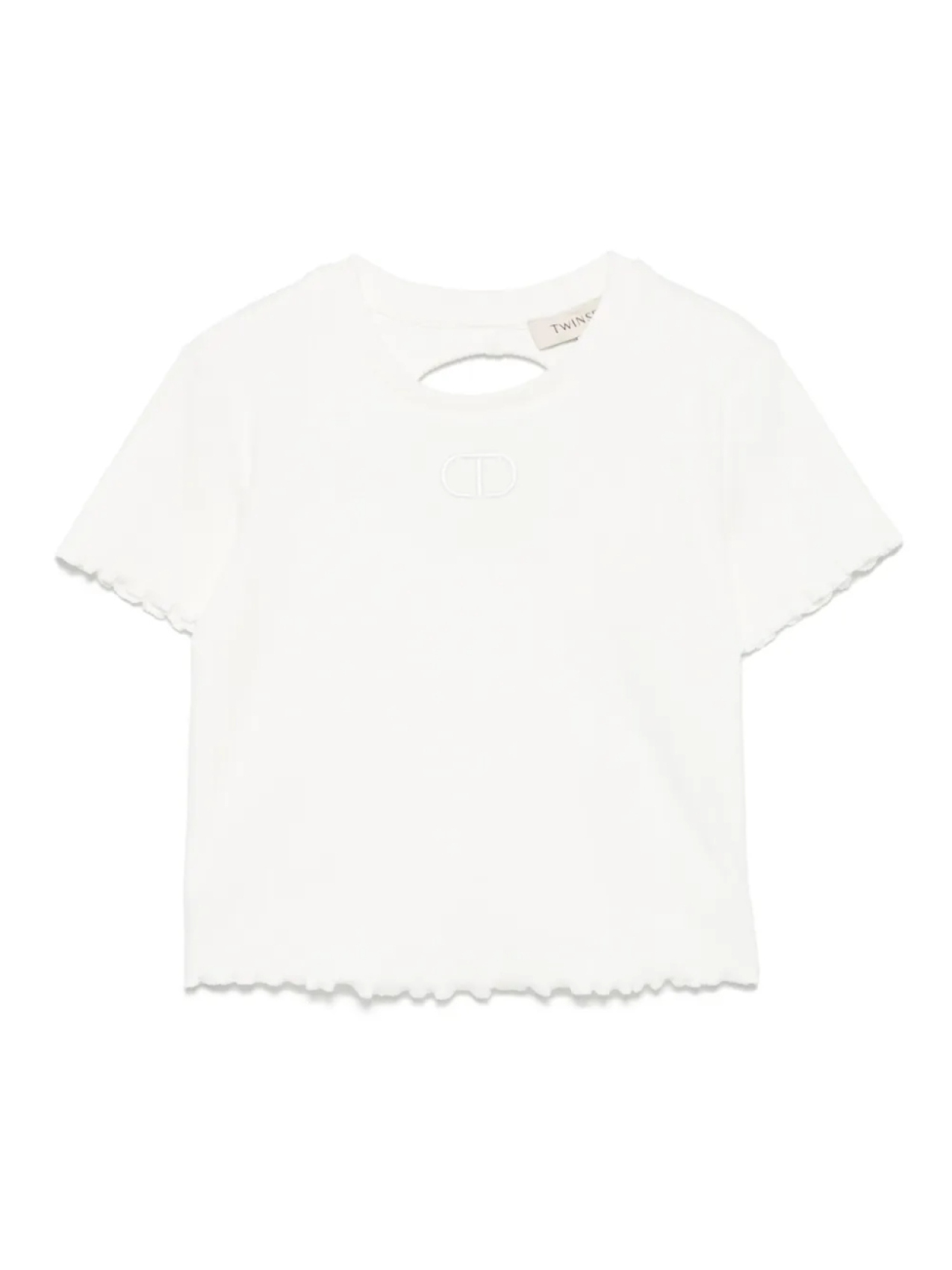 

Футболка с вышитым логотипом TWINSET Kids, белый