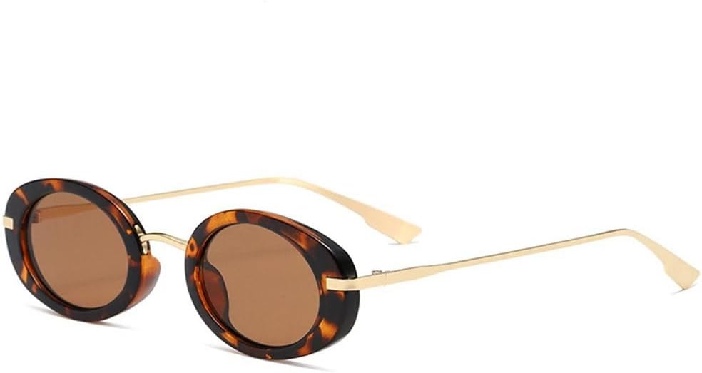 

Модные ретро-панк солнцезащитные очки для мужчин и женщин, овальные, с прозрачными линзами цвета океана, с защитой от УФ-излучения UV400, спортивные солнцезащитные очки для мужчин WNCKSQ, Leopard-tea