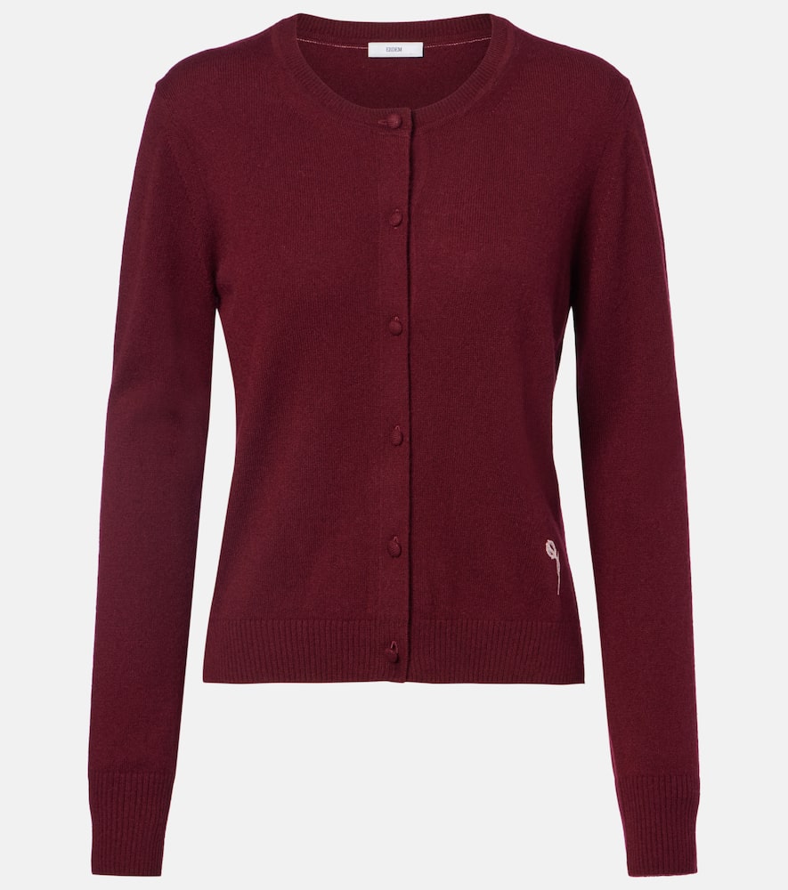 

Вышитый кардиган из кашемира и шерсти Erdem, Mulberry Red
