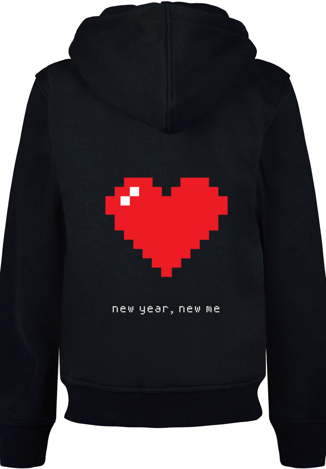 

Пуловер F4NT4STIC Hoodie Pixel Herz Happy New Year Silvester, черный