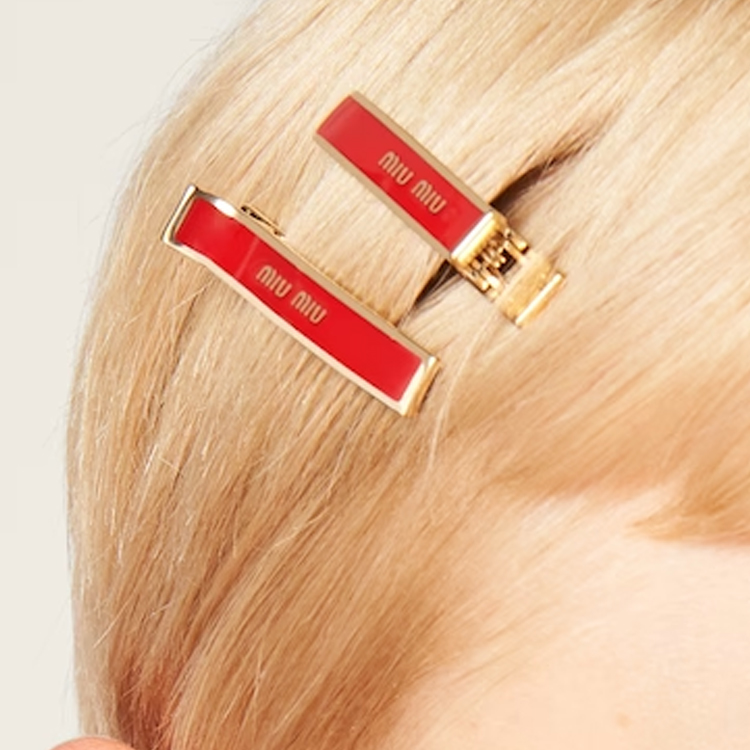 Женские заколки для волос MIU MIU, красный — фото 3