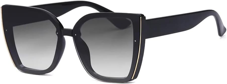 

2027 - Большие солнцезащитные очки для женщин, модные солнцезащитные очки в крупной квадратной оправе для мужчин, ретро-очки "кошачий глаз" в трендовом стиле MTZJH, One Color