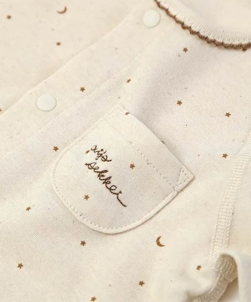 Платье-трансформер с принтом луны и звезд, Organic Cotton, бежевое — фото 4