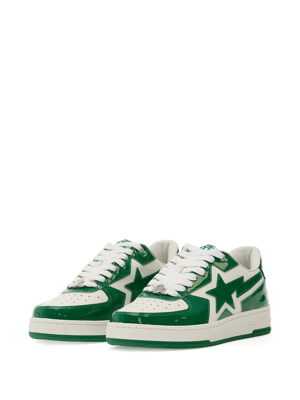 Кроссовки Bape Sta #1 на шнуровке со звездой A Bathing Ape, зеленый — фото 2