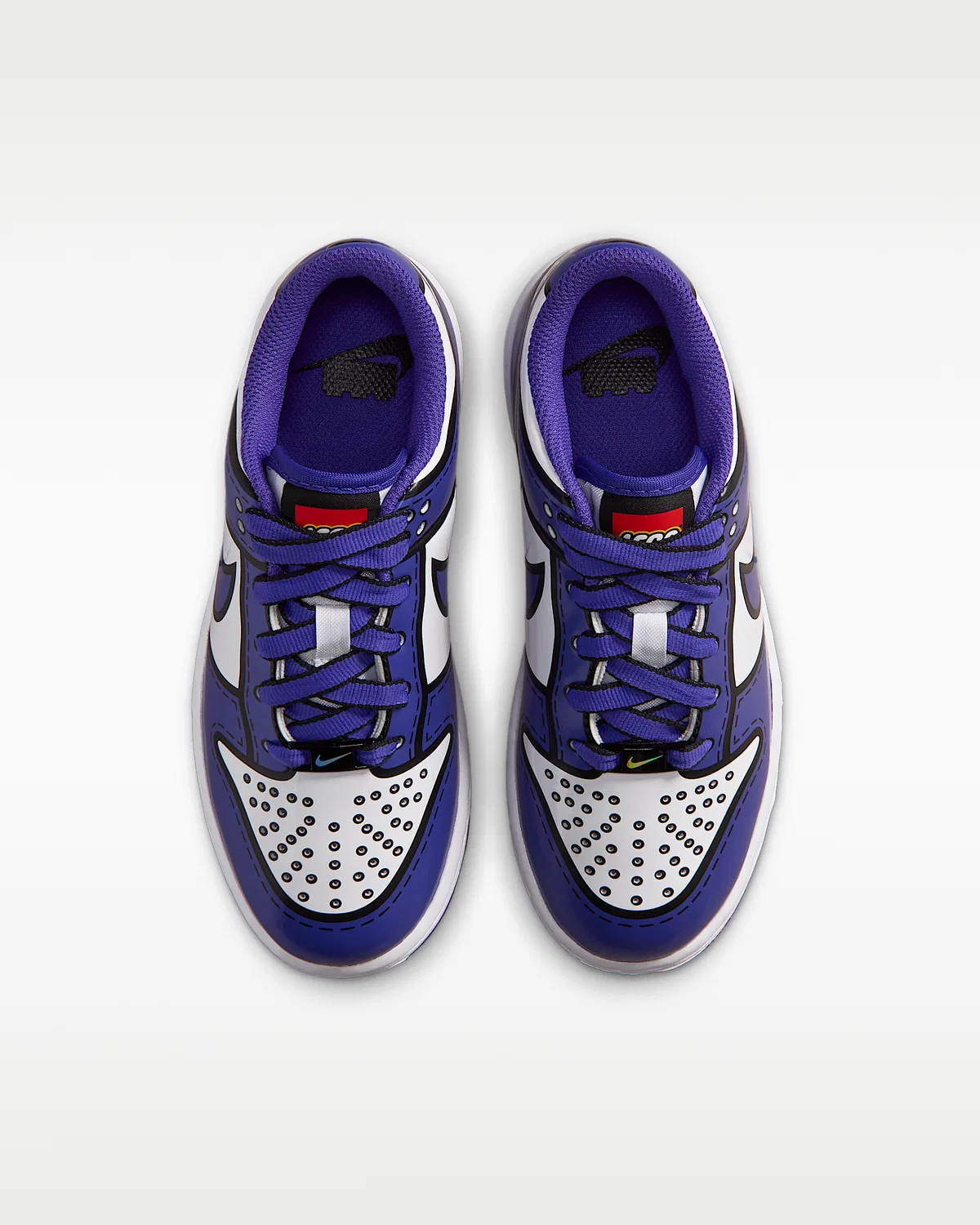 Кроссовки Nike Dunk Low x LEGO® Collection для малышей, White/Rush Red/Tour Yellow/Bright Concord — фото 4