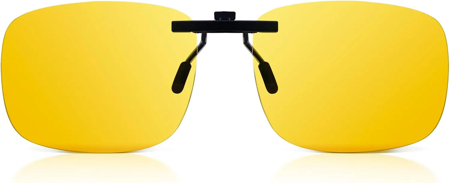 

Поляризованные солнцезащитные очки-клипсы для мужчин и женщин, универсальная посадка поверх очков с диоптриями, в комплекте с футляром LADYPONYCSC, Yellow