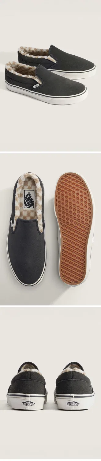 Мужские слипоны Classic Cozy Hug Faded Black от Vans — фото 2