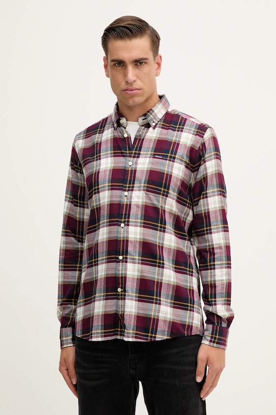 

Хлопковая рубашка CROSSFELL Barbour, бордовый
