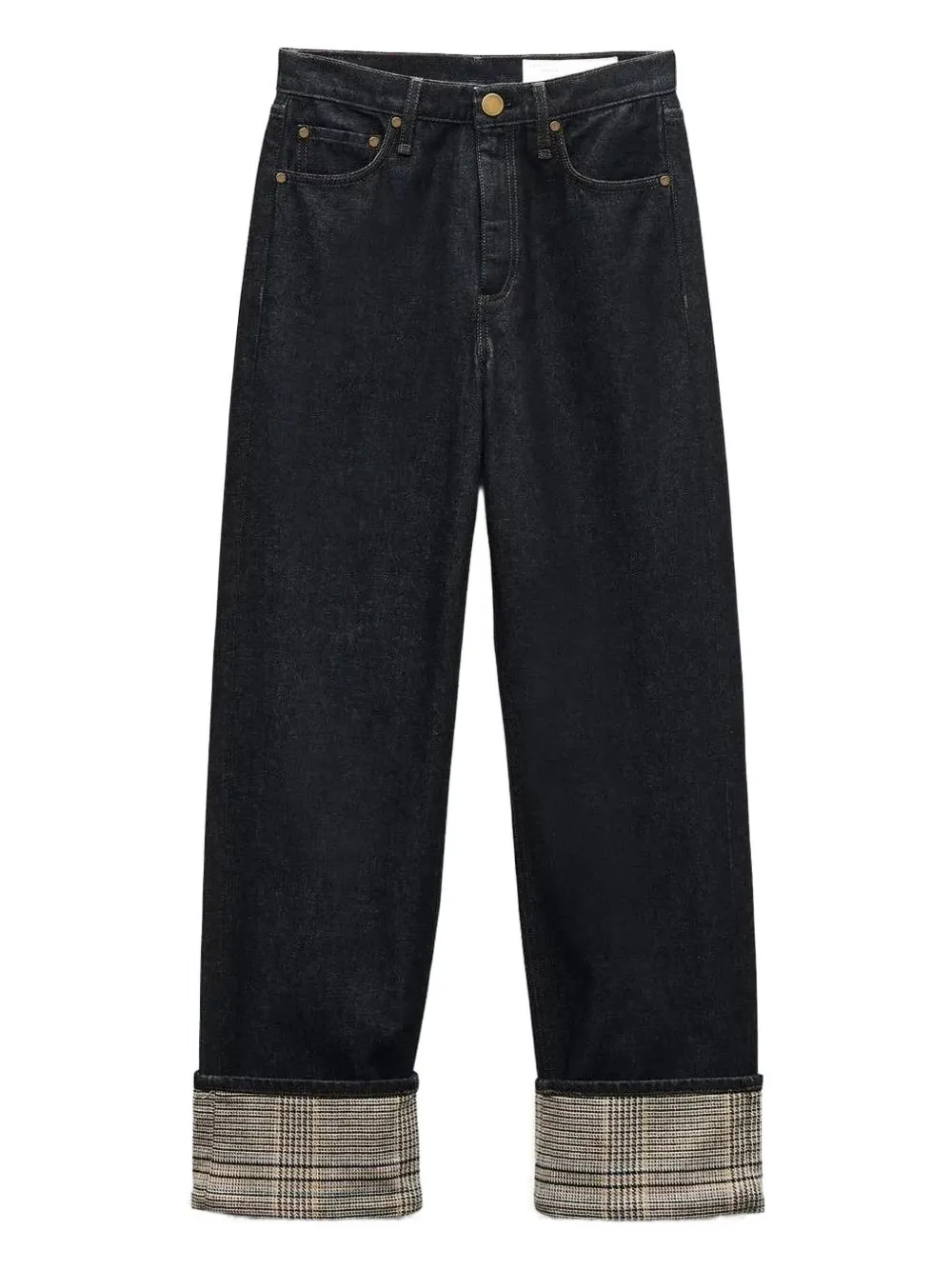

Джинсы Shea с клетчатыми манжетами rag & bone, синий