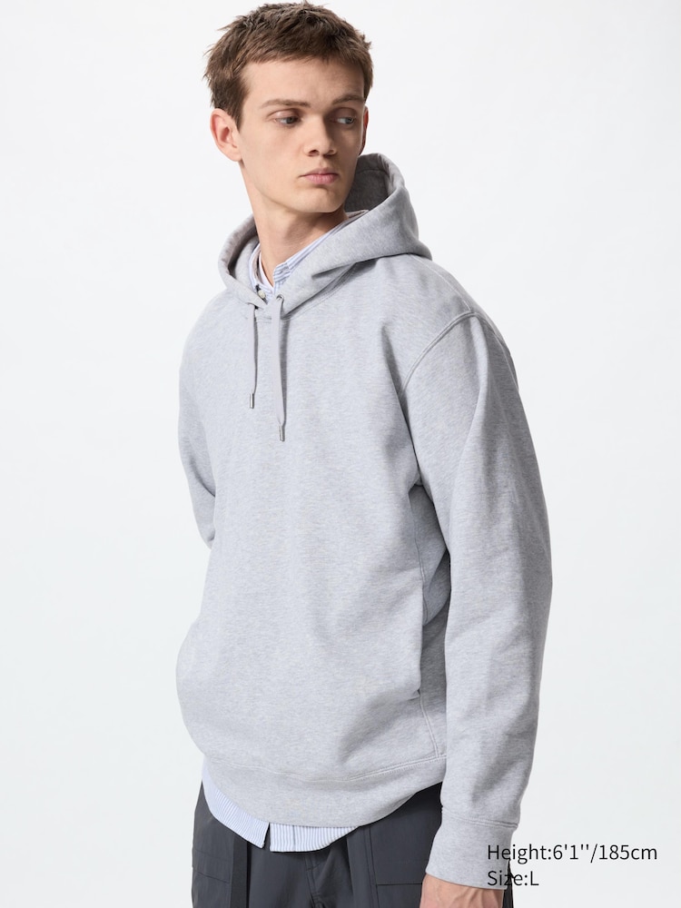 

Толстовка с капюшоном sweat Uniqlo, цвет 05 серый