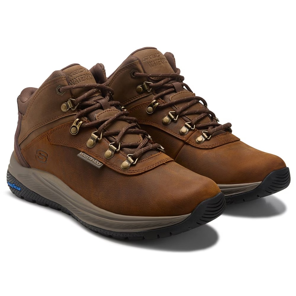 

Водонепроницаемые походные ботинки Slip-Ins Pikeman Skechers, коричневый