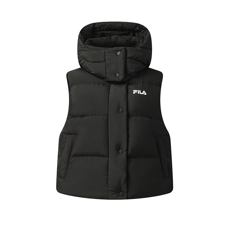 

FILA Оригинальная женская пуховая жилетка Jet Black, Jet Black