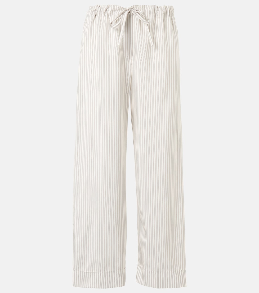 

Широкие брюки Yayah из полосатого шелка The Row, White Gray