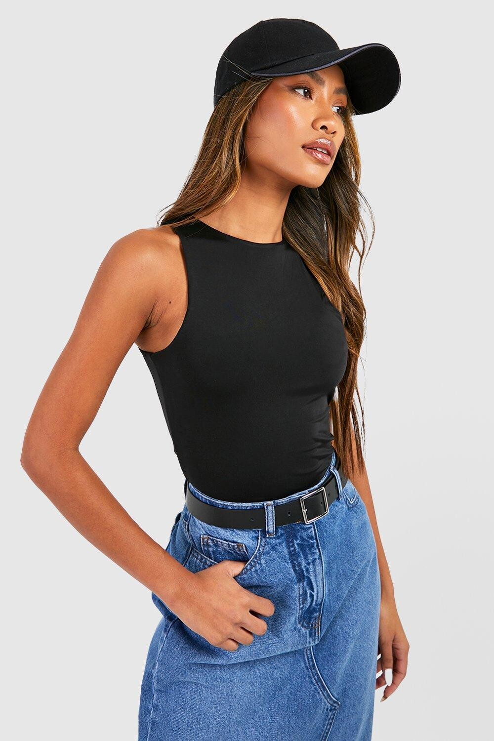 

Облегающий боди racer Boohoo, черный