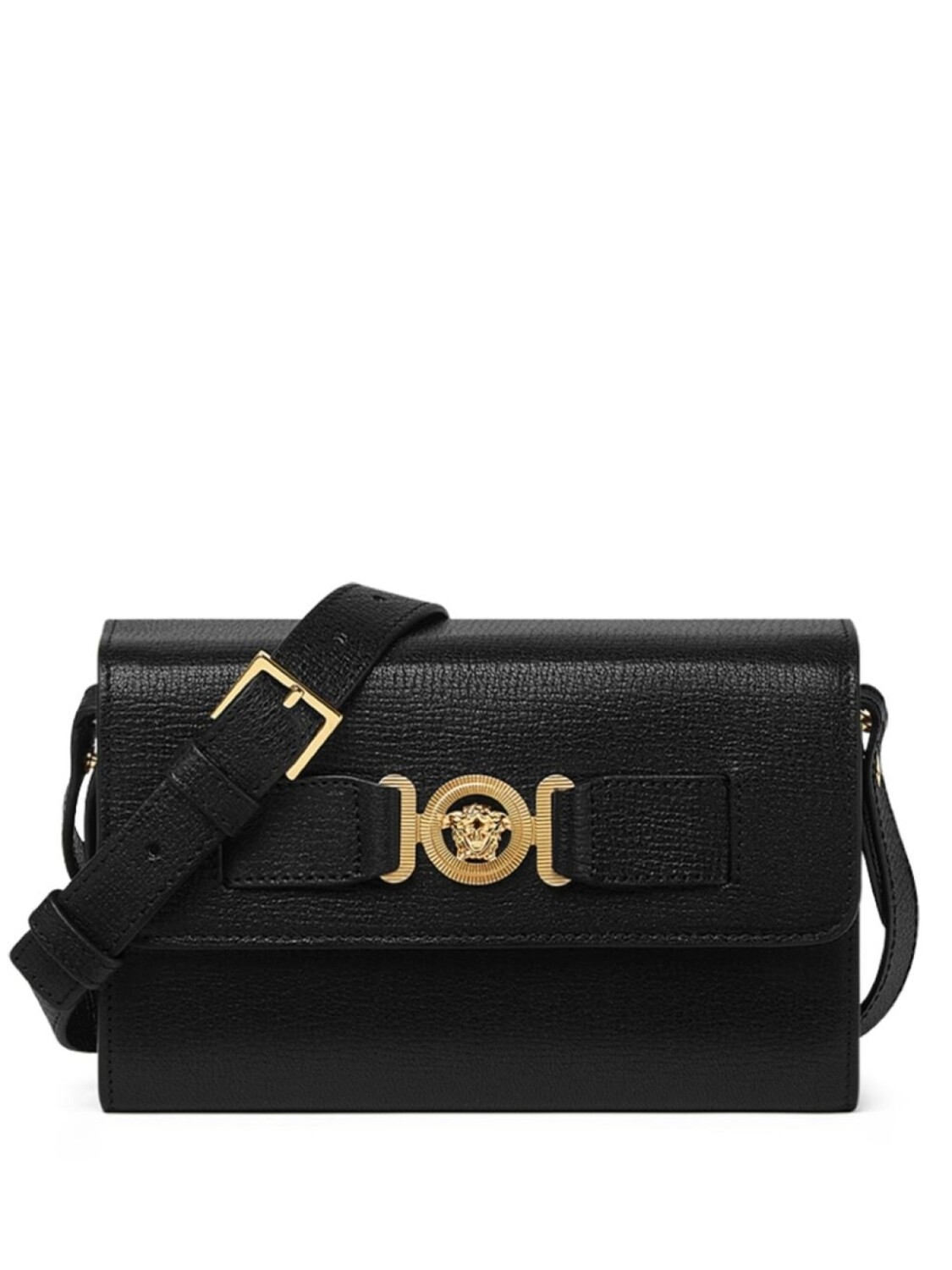 

Сумка кросс-боди Versace Medusa Biggie с металлическим декором, черный
