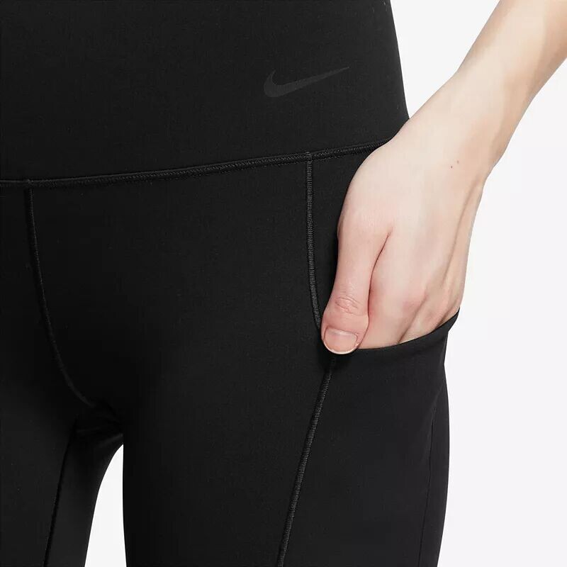 Женские леггинсы Nike Universa со средней поддержкой и высокой талией размером 7/8, черный — фото 3