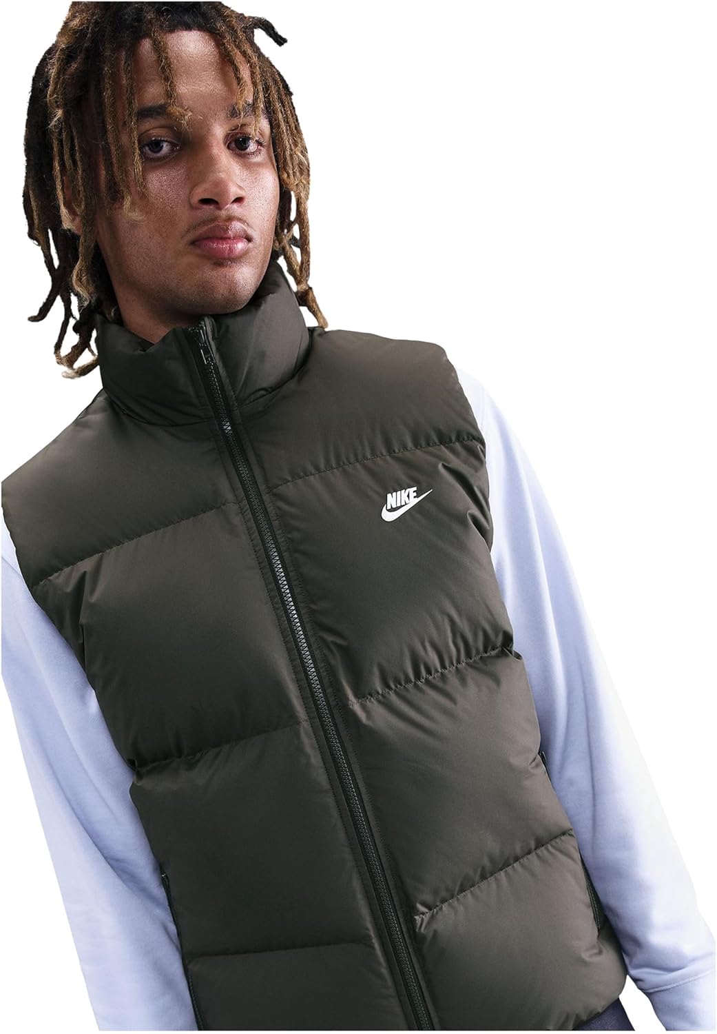 Жилет Nike мужской Therma-fit Club Puffer Vest 650, Sequoia/White — фото 3
