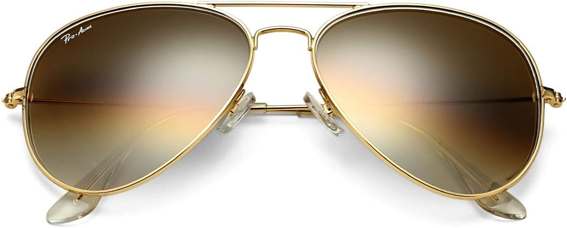 

Солнцезащитные очки Pro Acme Classic Aviator для женщин и мужчин, линзы из стекла, металлическая оправа, защита от УФ-излучения UV400, очки для водителя, A4 Brown Gradient/Glass/Non Polarized