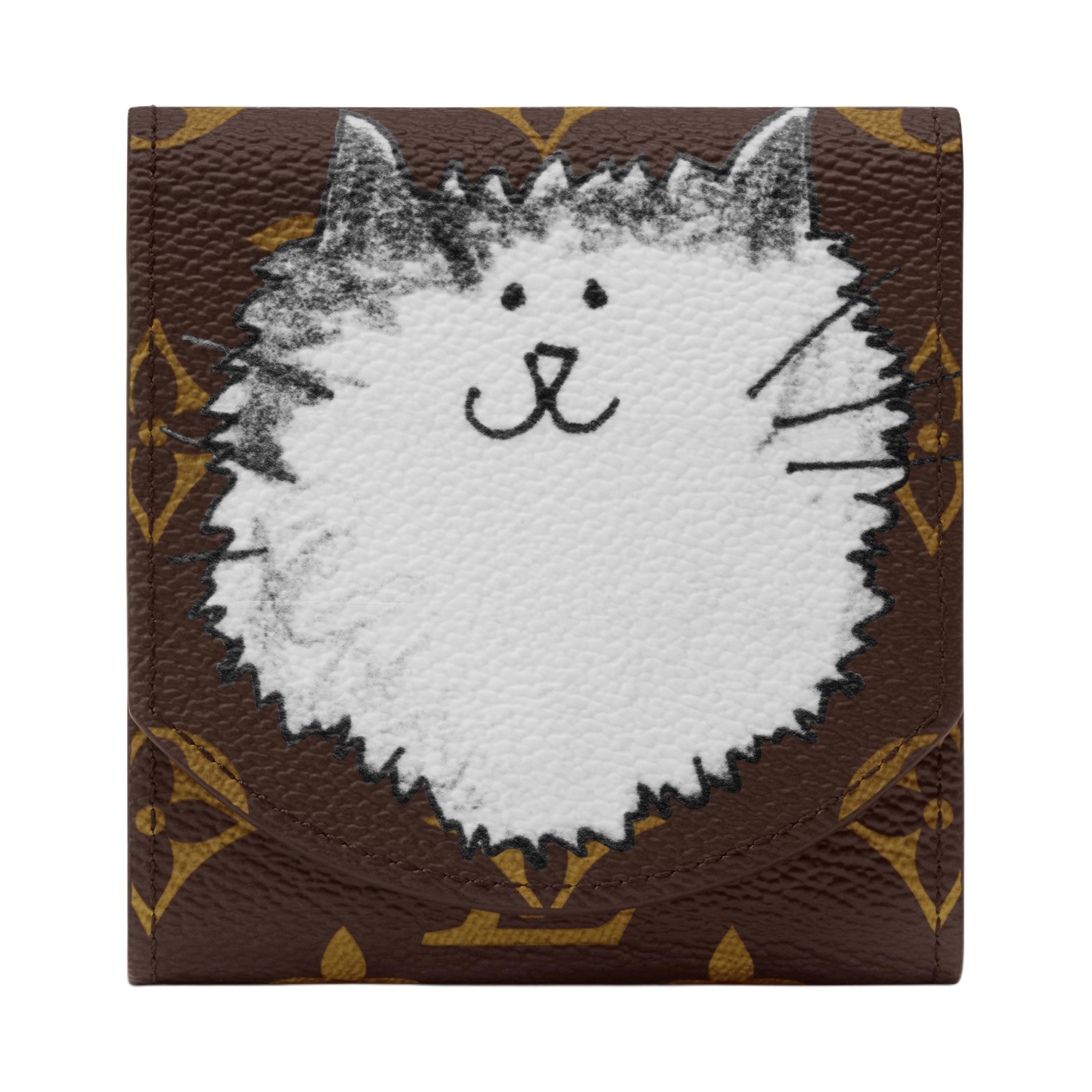 

LOUIS VUITTON Кошелёк из кожи с принтом в виде котёнка