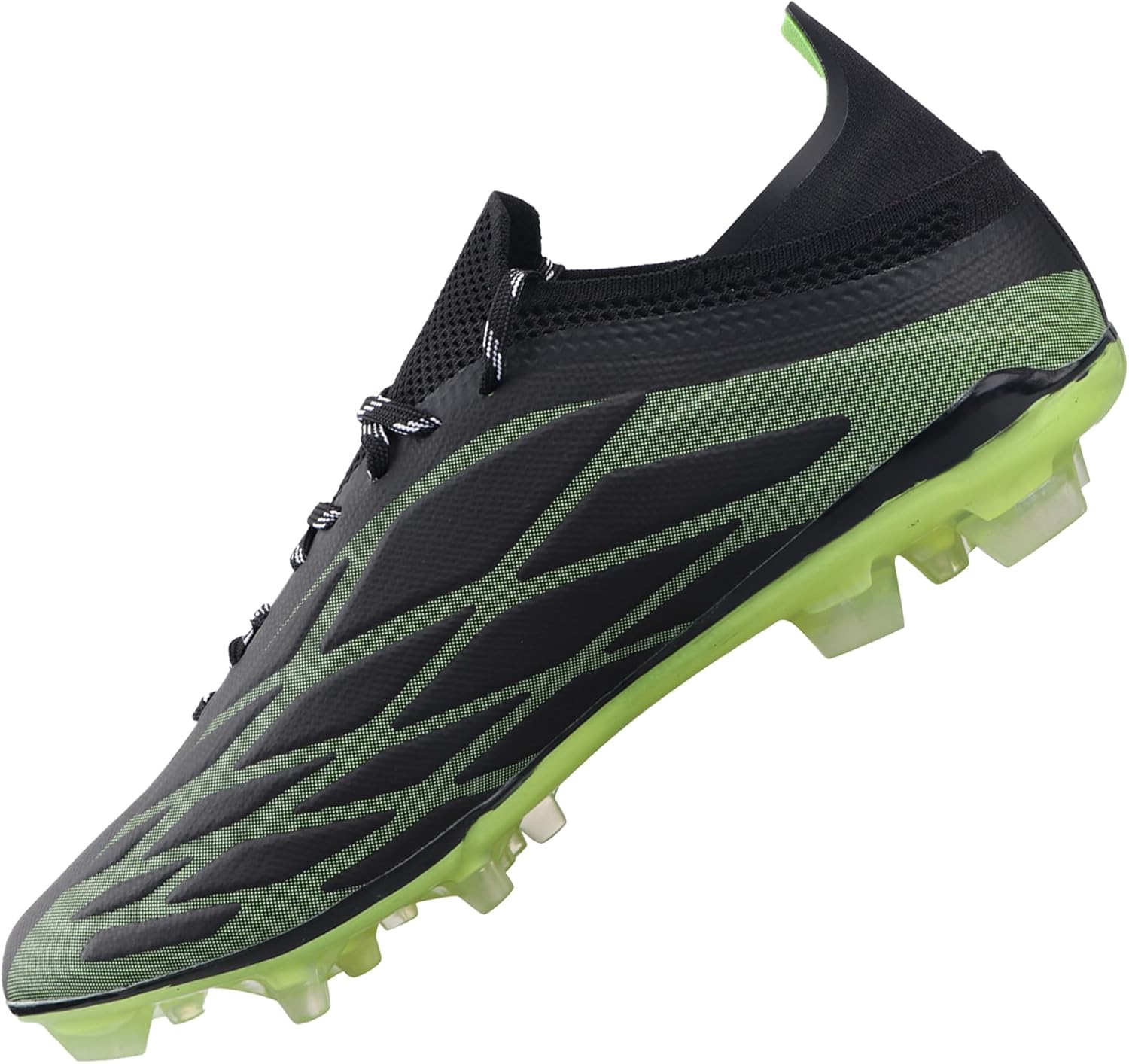 

Футбольные бутсы Vizari Provo FG для взрослых, мужские и женские, Черные/лайм, для твердого грунта, Широкие футбольные туфли для игры на улице, Прозрачные шипы для лучшего сцепления